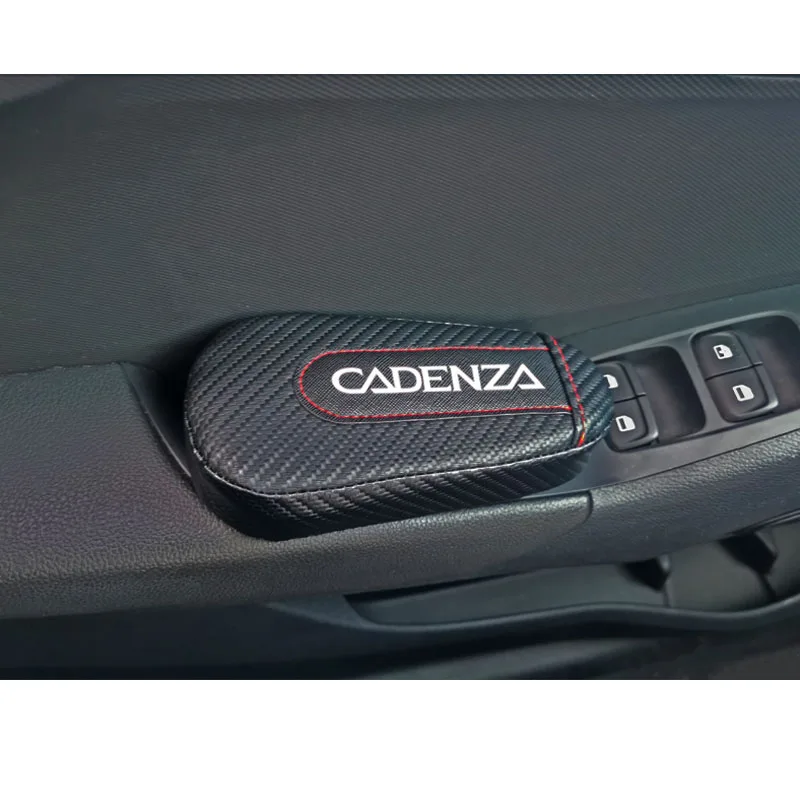 Для Kia Cadenza 1 шт. стильная и удобная карбоновая Кожаная подушка для ног, наколенник, подлокотник, внутренние аксессуары для автомобиля