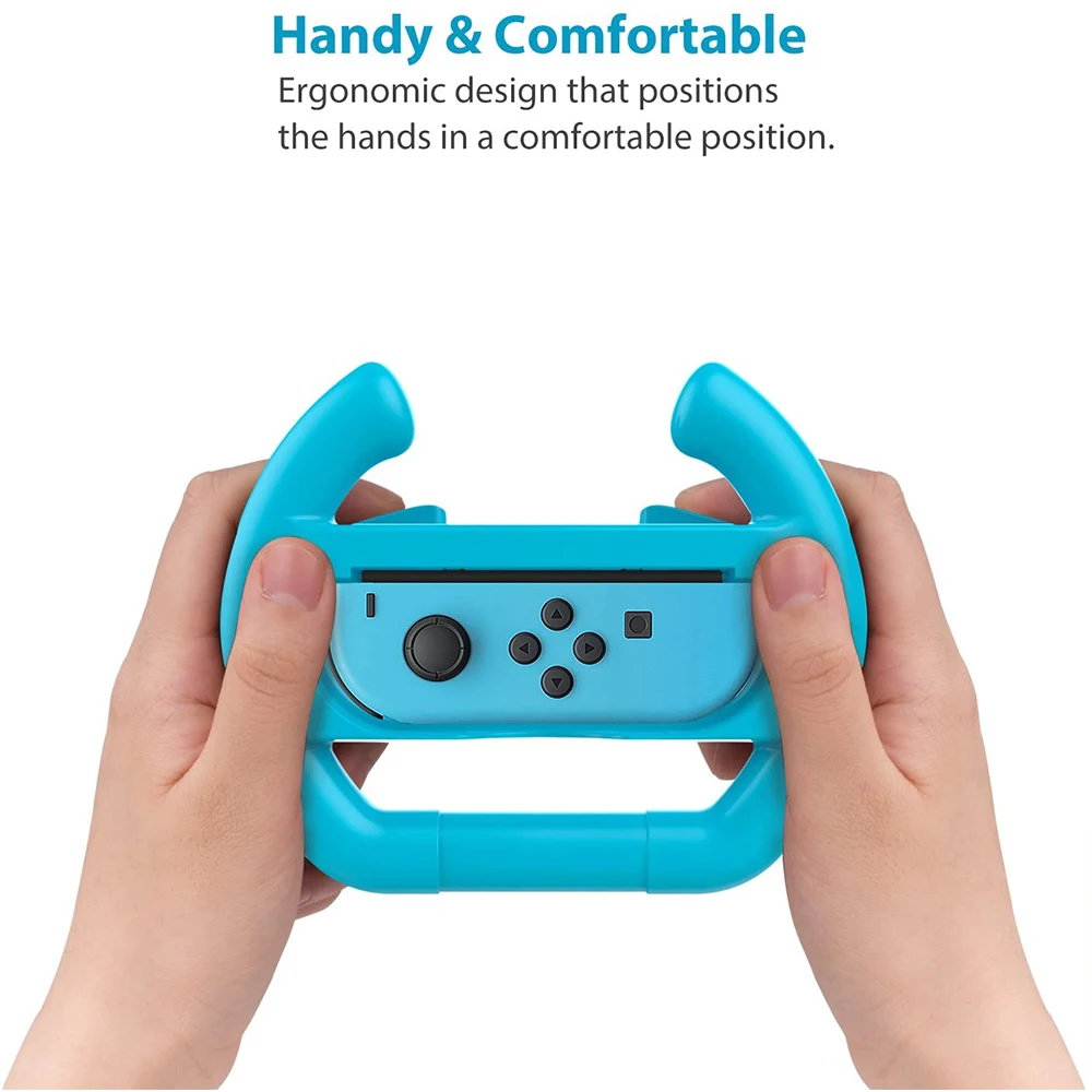 Support de poignée de volant gauche droite Joycon, en ABS, pour manette de  Nintendo Switch OLED, accessoires de roues, 2 pièces