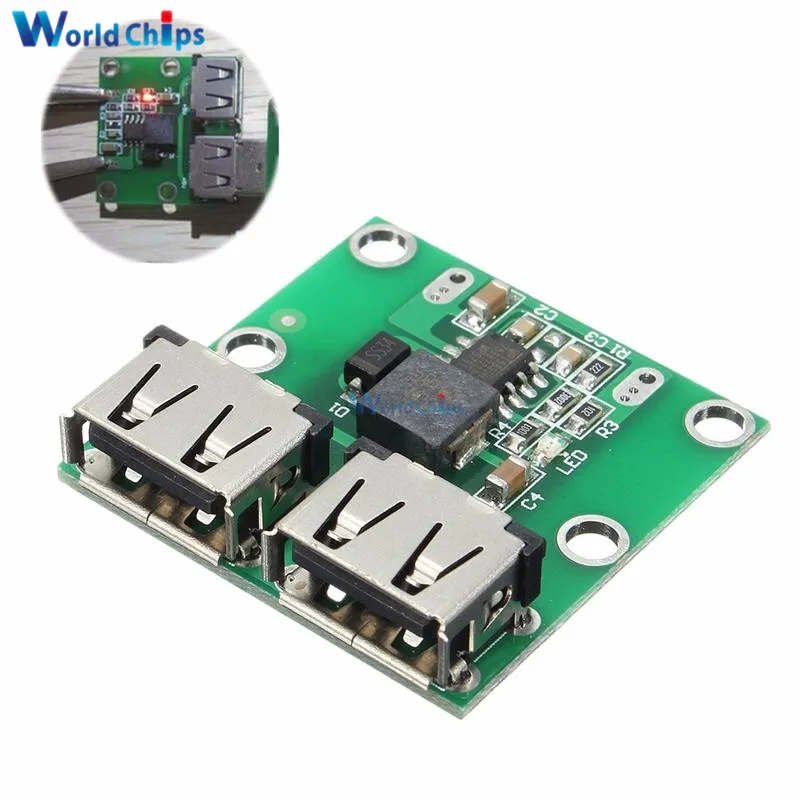 Dcdc Step Down Charger Power Module Dual Usb Output Buck Voltage Board