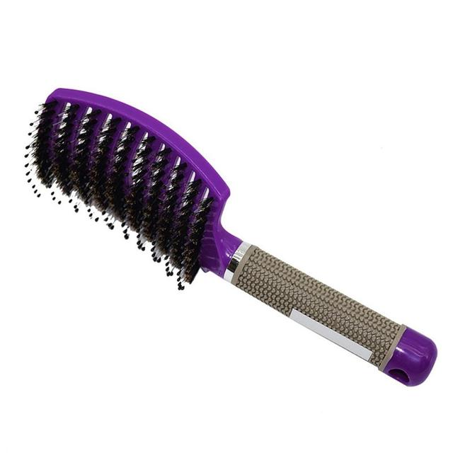 Hair Scalp Massage Comb Bristle Nylon Hairbrush Wet Curly Detangle Hair Brush For Salon Barber Hairdressing Styling Tools