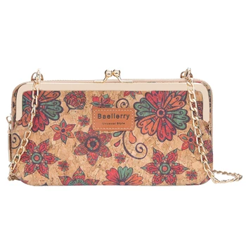 

Baellerry 2 Pcs Ladies Wallet Mobile Phone Bag Cork Zipper Handbag Wrist Bag Strap Bag-223 & 212