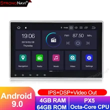 Ips DSP 1din 4+ 64G Android 9,0 автомобильный мультимедийный плеер стерео радио для 10,1 дюймов Универсальный gps навигация wifi BT