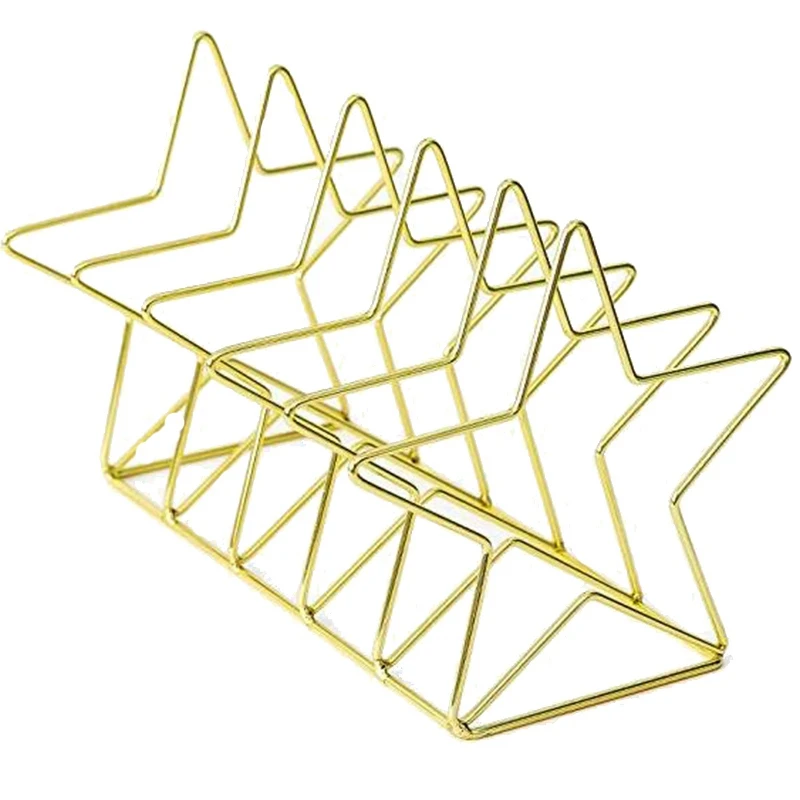 

EASY-Gold S Shape Electroplated Bookend Desk Organizer Desktop Office Home Bookends Book Holder Book Stand Creative Bookshelf St