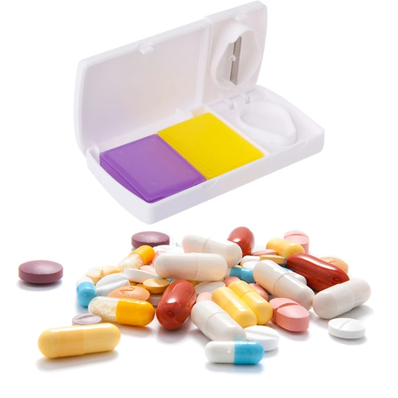 Умный чехол для таблеток разветвители пластиковый органайзер для лекарств ящик для хранения нож для разрезания таблеток