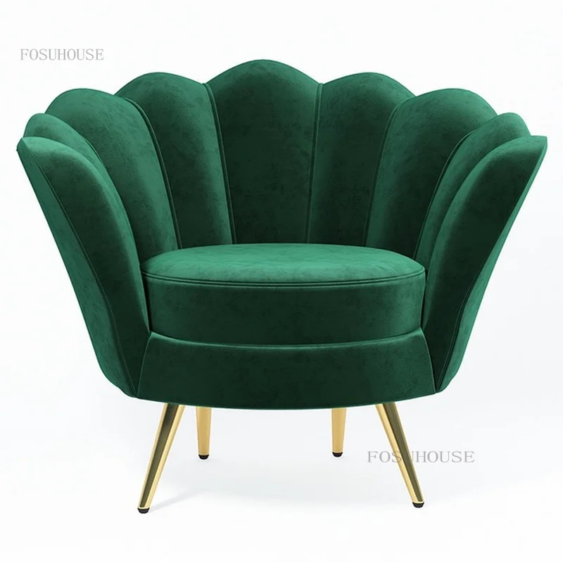 Simple Modern Apartment Living Room Back Sofas Nordic Fabric Cloakroom Leisure Armchair Bedroom Home Furniture Dressing Chairs