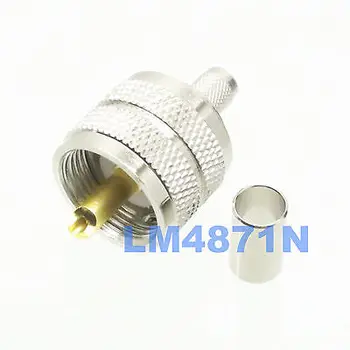 

DHL/EMS 50 pcs Connector UHF male PL259 plug crimp RG8X RG-8X LMR240 cable straight -d2