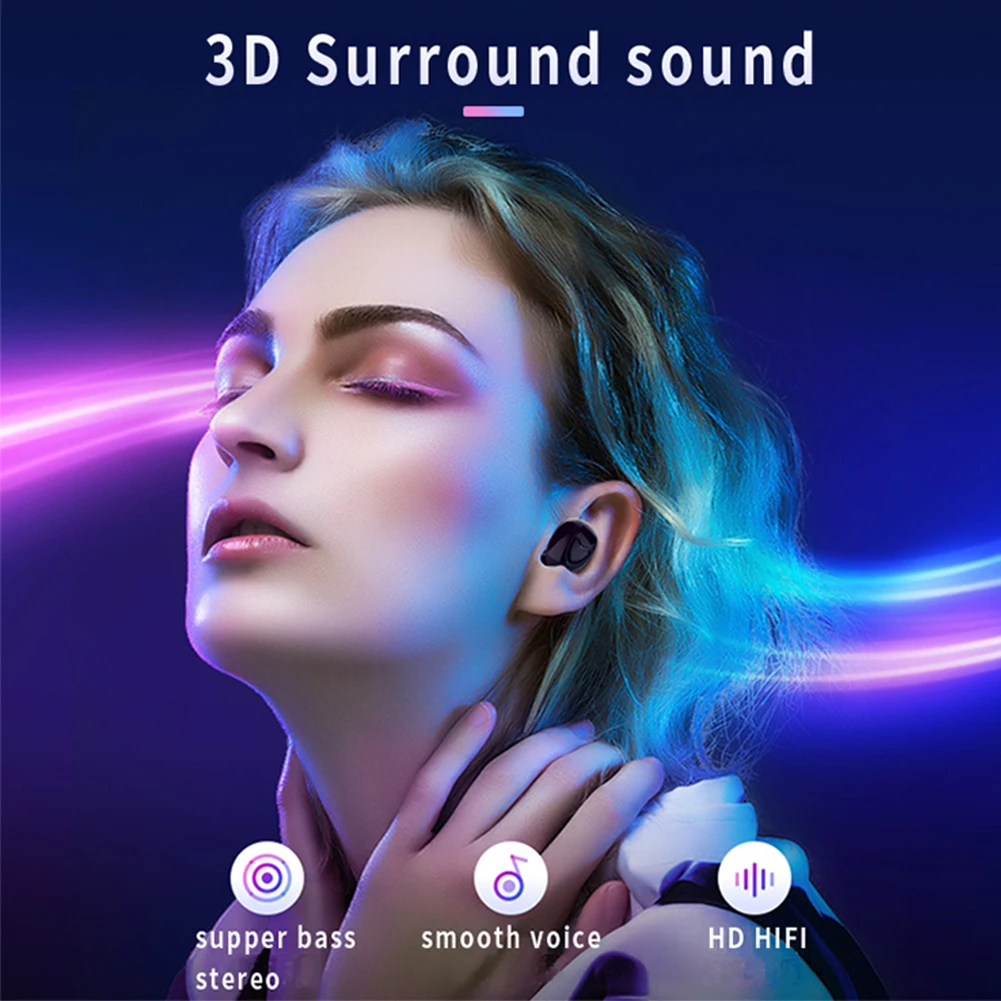 TW20 беспроводные Bluetooth наушники TWS 5,0 наушники гарнитура Hands-Бесплатные наушники глубокий бас с CVC8.0 шумоподавление