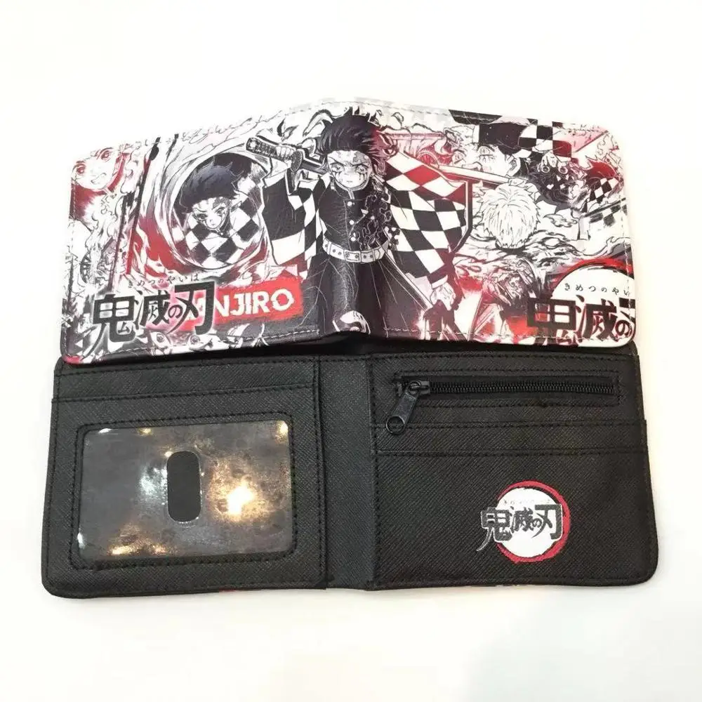 16 Аниме Bifold кошелек Demon Slayer: Kimetsu no Yaiba портмоне на молнии фото держатель для карт посылка Studend кошельки с персонажами мультфильмов - Цвет: 16