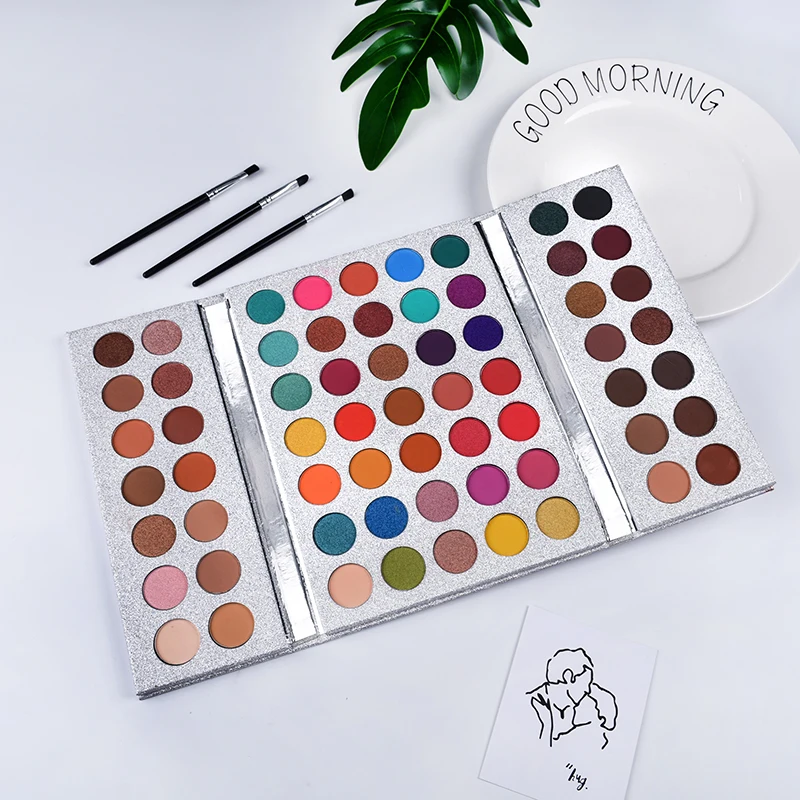 2019 New Design Bling Diamond Eyeshadow Palette 63 Color Waterproof Shimmer Matte Eyeshadow palette