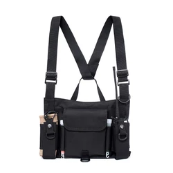 New Multifunctional Tool Combination Vest Bag Vest reflective Strip Backpack Security Walkie Talkie Vest Chest Bag
