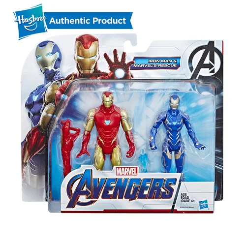 Hasbro капитан с героями комиксов Марвел, Капитан Америка 6-дюймовый завершающей Тор и ракета; енот; 2 штуки в упаковке от Marvel кинематографическая Вселенная Джеймса MCU фильмы - Цвет: E5085-IRON MAN 2PK