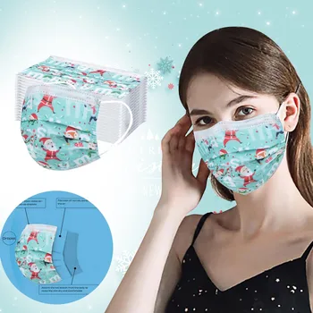 

Breathable Disposable Face Mask Cute Patterns Industrial Christmas Child Mask Printed Disposable Masks Mascarillas De Tela D