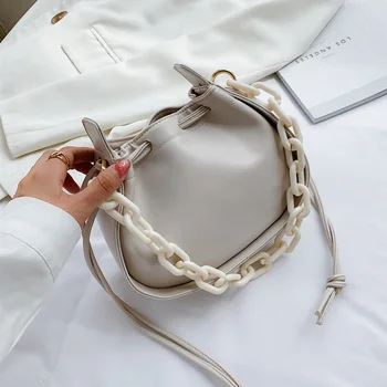 

Small Bucket Bags Lady PU Leather Crossbody Bags for Women 2020 Simple Shoulder Handbags Female Travel Cross Body Bag