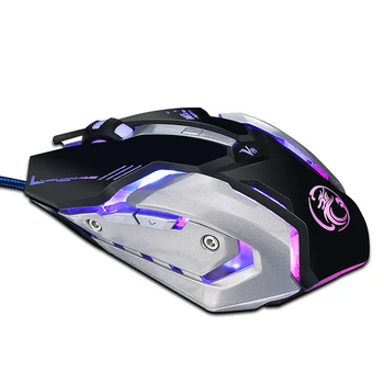 

IMICE Gaming Mouse Ergonomic Wired Mouse 6 Keys LED 4800 DPI Programmable Mouse Gamer Mice Silent Mouse with Backlight for PC La