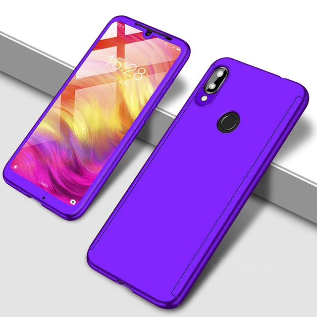 360 телефон чехол s для Xiaomi mi 9T Pro 9 8 A1 A2 Lite 5X 6X чехол с полным покрытием для Red mi K20 Pro Note iPhone 7 6 Plus 5 iPad Pro 4 4X 6A 5A премьер-Чехол - Цвет: Фиолетовый