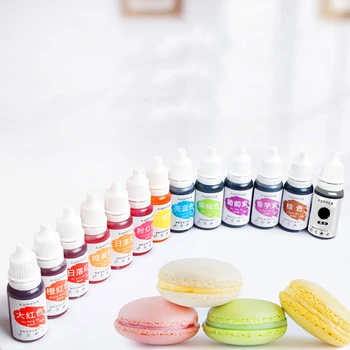 

13Colors Dyes Soap Making Coloring Liquid Kit Edible Colorant DIY Plasticine Water Oil Dual Use Making Cakes Roses Biscuits Soap