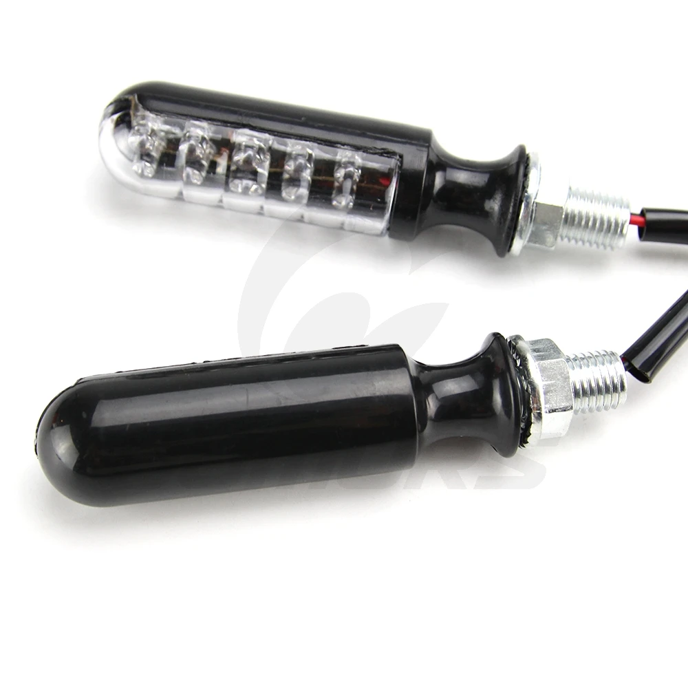 OUMURS 2 PCS Motorcycle LED Turn Signal Light 10mm Bolt Indicator Blinker Lamp Amber Universal Fits for 12V Yamaha Harley Motor