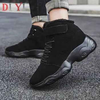 

Keep Warm Men's Sneaker Slip on High Top Running Shoes for Men Plus Velvet Wedge Sports Shoes Large Size Man Sport Shoe Nwe A33