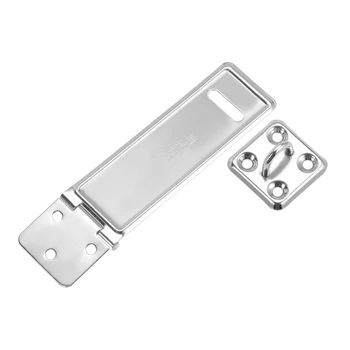 

uxcell Padlock Hasp Door Clasp Hasp Latch Security Safety Bolt Lock Latch Stainless Steel 8pcs
