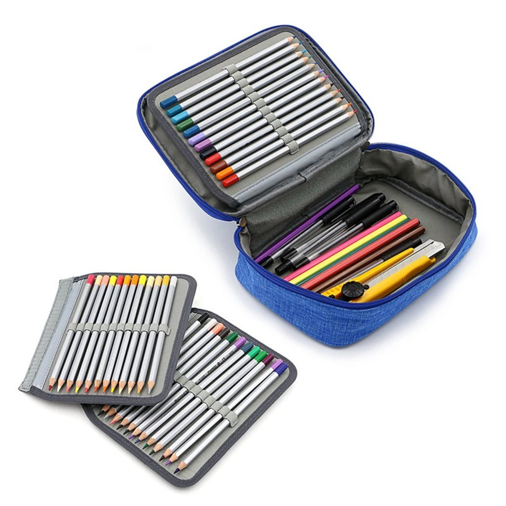 Чехол школьный для карандашей с 72 отверстиями девочек и мальчиков набор