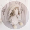 Lolita element autumn and winter warm rabbit fur ear protection hat knitted wool hat cute fur ball 3