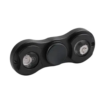 

LED Hand Spinner Fingertip Toys Aluminium Alloy Rotation Toy For Autism And ADHD Spinner Reduce Stress Gift Adults Kids Black