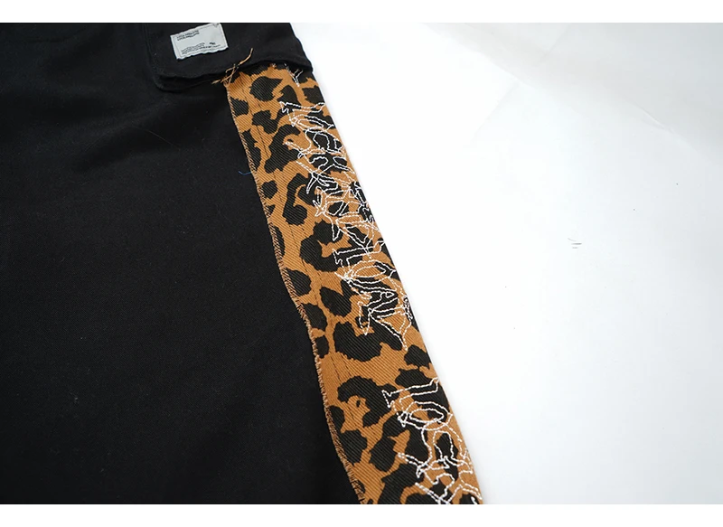 Лоскутные мешковатые штаны-шаровары с леопардовым принтом, Мужские штаны-джоггеры на завязках, мужские брюки в стиле Харадзюку, спортивные штаны в стиле хип-хоп, уличная одежда