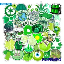 

50pcs VSCO Style Green Fresh Pattern Mix Cute Cartoon Decals Stickers Pack for DIY Phone Laptop Luggage Case Stationery Sticker