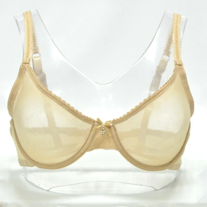 2022 Women mesh bra see through panties M L XL XXL XXXL sexy gauze Thin  transparent Bras B C D E F 75 80 85 90 95 100 Dropship