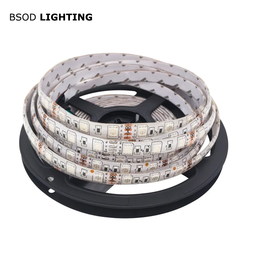 

BSOD 5M Led Strip Lights SMD 5050 LED Chip IP65 Waterproof 300ledsroll DC12V Sinle Color RGB Tape Flexible Strip 16.4ft/roll