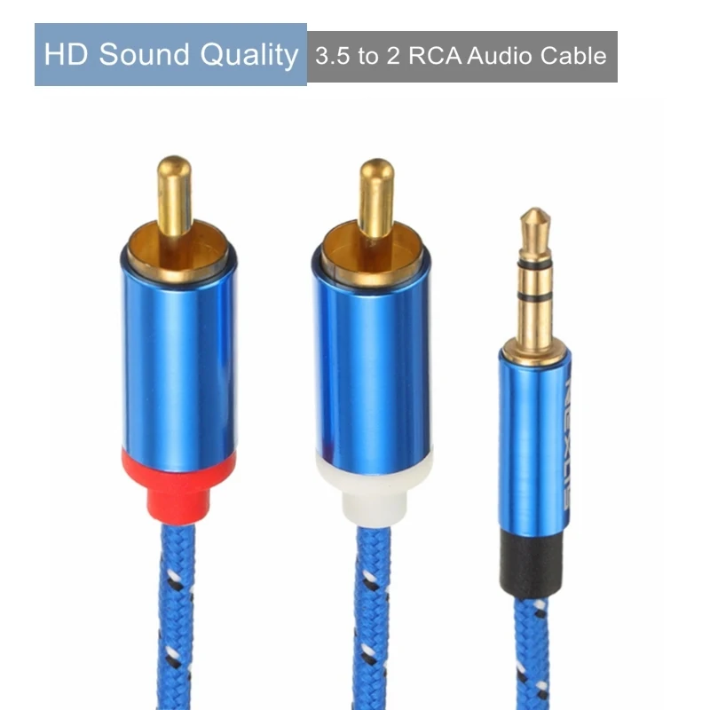 Кабель RCA Aux Jack 3 5 сплиттер Hifi стерео штекер на 2 мм аудиокабель для домашнего