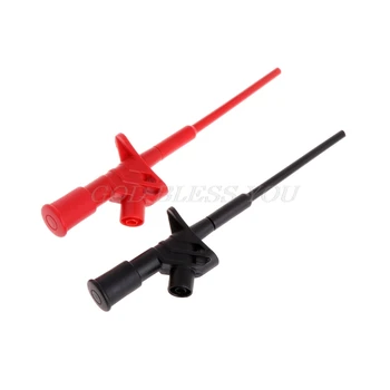 

2 Pcs Insulated Test Hook Clip 1000V 10A Flexible Probe High Voltage 4mm Socket Drop Shipping