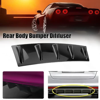

23"*6" Universal Car Rear Body Bumper Diffuser Spoiler 5 Wing Lip Rear Bumper Shark Diffuser Spoiler
