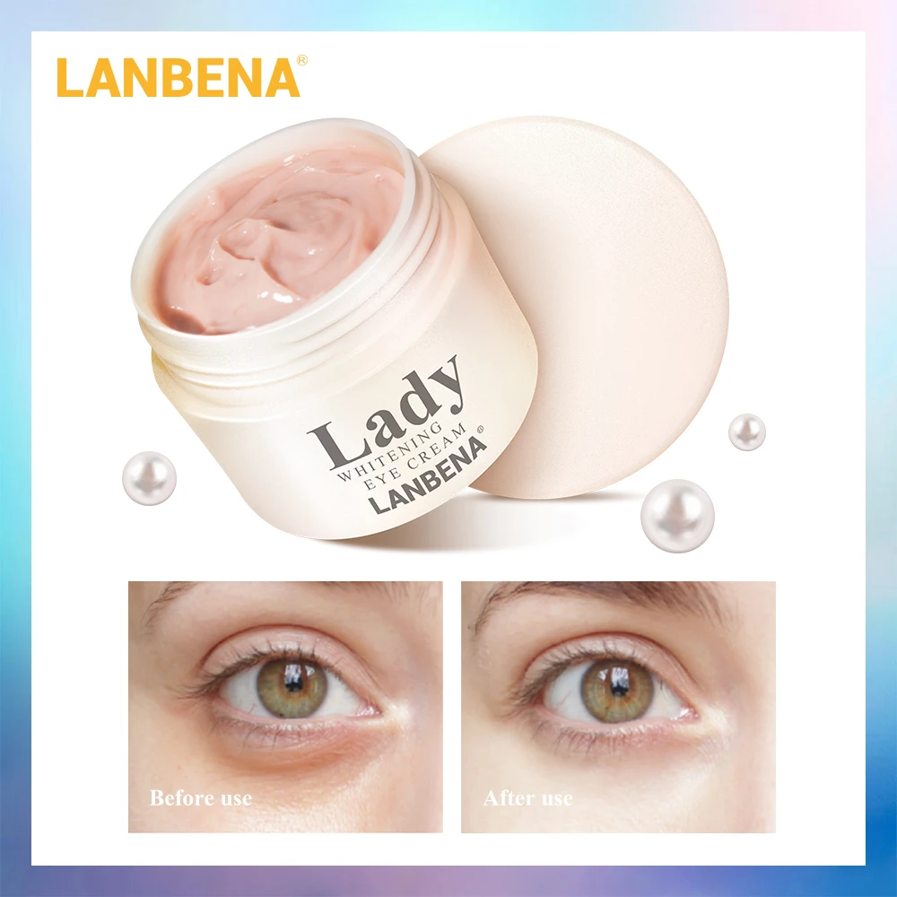 

LANBENA Vitamin C Whitening Eye Cream Removes Dark Circles Eye Bag Anti-Aging Eye Serum Anti-Oxidant Firming Puffy Skin Care