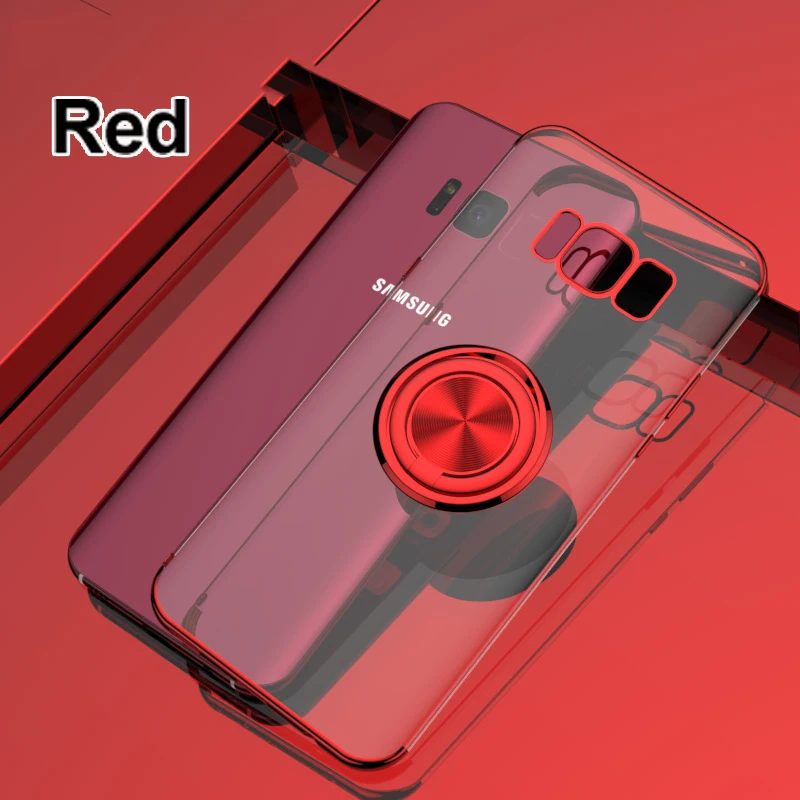 Прозрачный однотонный мягкий кольцо из ТПУ чехол для samsung Galaxy A70 A50 A70S A50S A10 A10S A20 A20S A20E A30 A30S A40 A60 M10 M20 M30 крышка чехол s - Цвет: Red03