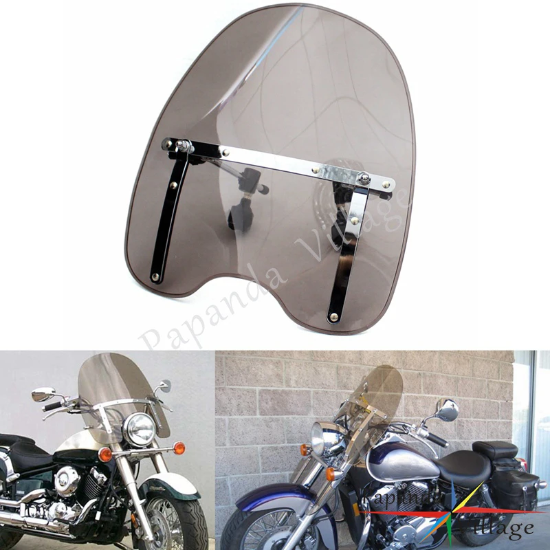 Universal Smoke Motorbike Windshield Deflector Windscreen for Honda Shadow  Spirit 110 750 Harley Dyna Yamaha Cruisers Standard|Covers \u0026 Ornamental  Mouldings| - AliExpress