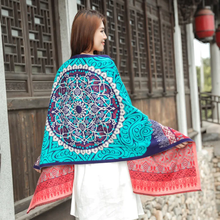 Brand Designer New Women Pashmina Cashmere Scarf Winter Warm Scarf All-Match Shawl Fashion Shawl Scarves Thickening Blanket