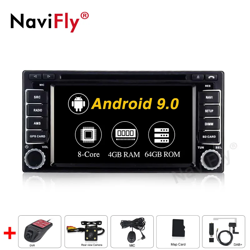 NaviFiy 2 Din Android 9,0 автомобильный мультимедийный плеер для Subaru Forester 2008-2011 Автомобильный DVD радио поддержка BT wifi gps