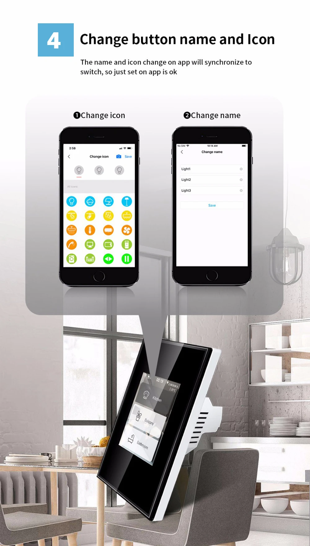Homekit WiFi Smart LCD Light Switch Curtain Switch US Touch Wall Light Switch Al