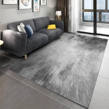 

Modern Abstract Loose Powder Carpet and Rug Nordic Minimalist Gray White Pattern Living Room Floor Mat Bedroom Bedside Carpets