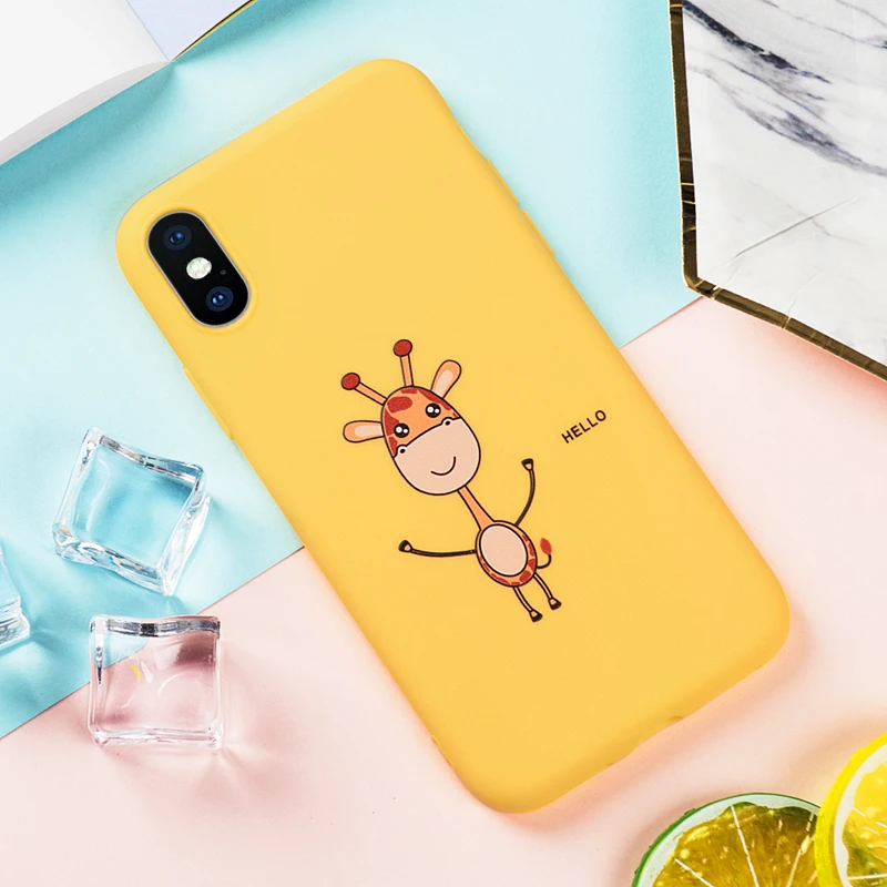 16 Модный силиконовый чехол с узором для iPhone 7, 6, 6 S, 8 Plus, X, 5, 5S, XS, Max, XR, 11 Pro, матовый чехол для телефона, s, пара, фруктовое растение, чехол с изображением животного - Цвет: 16