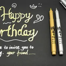 Золотые серебряные ручки для подписи, рукоделия, карточные металлические цвета, стекло, керамика письма