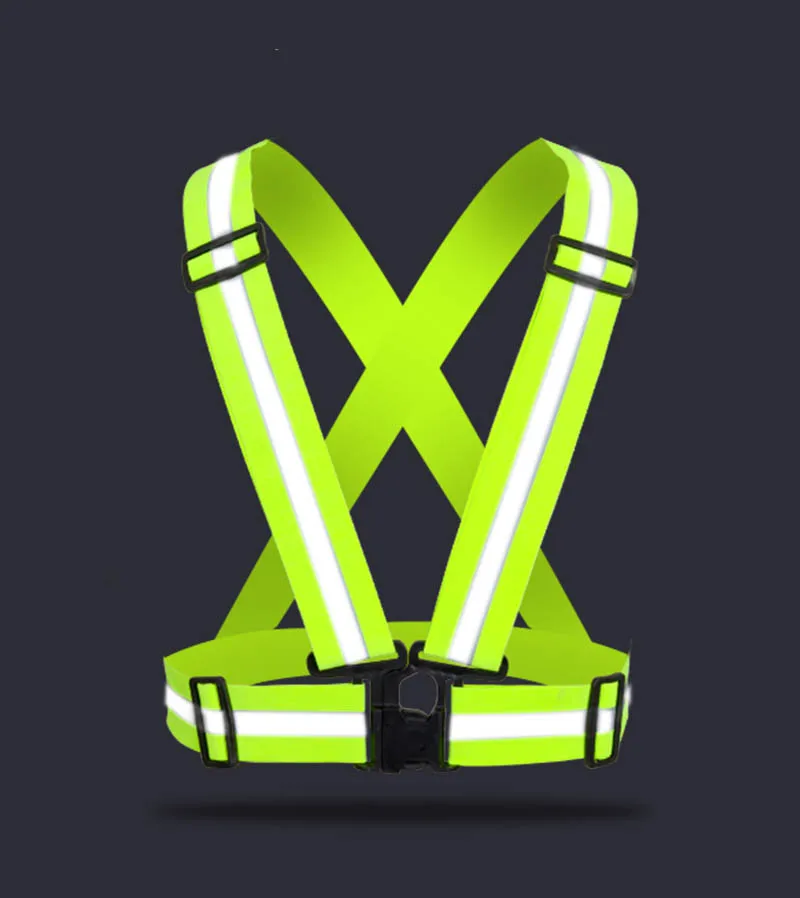 High Visibility Adjustable Reflective Elastic Safety Vest Unisex Suitable For Running Riding Cycling Sports Outdoor Wear
