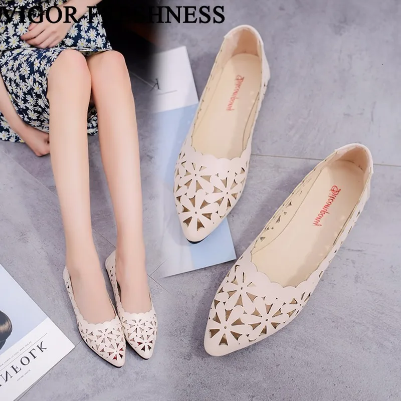 

VIGOR FRESHNESS Shoes Woman Summer Sandals Women Flat Sandals Casual Loafer Lady Shoes Cut Out Sandals Sweet Women's Shoes WY269