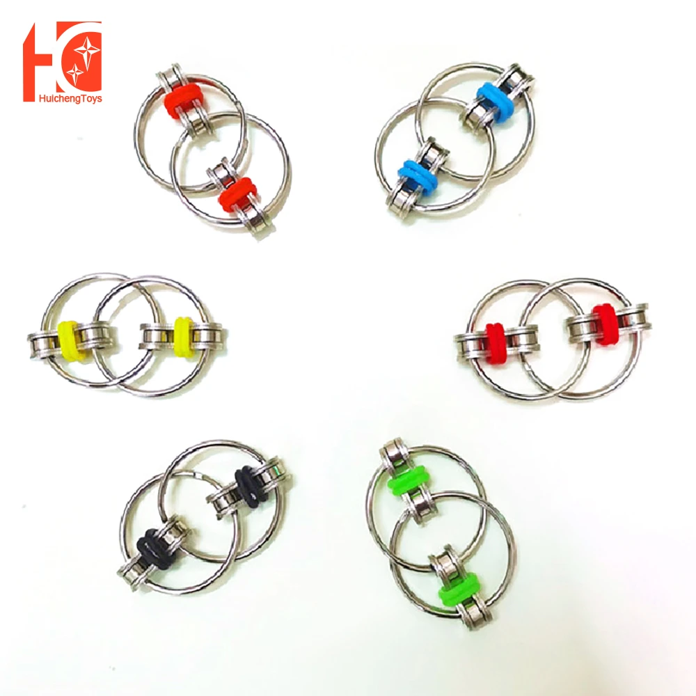 Fidget Cube Flippy Decompression Toy Autism Anti Stress Toy Key Ring Manual Rotator Bearing Three Rotating Edc Toy Metal Fidget Roller Aliexpress