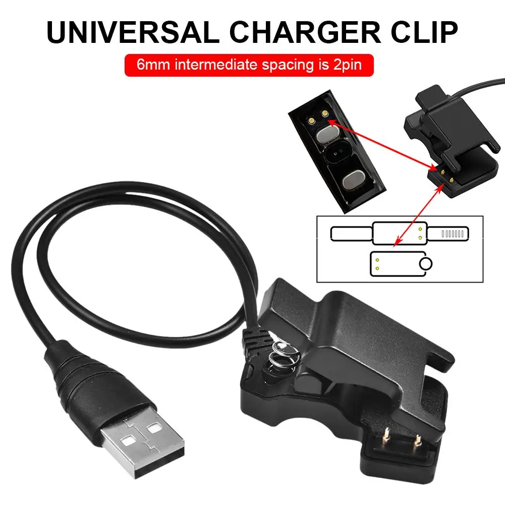 

High Quality Smart Watch Charging Cable Watch Bracelet Clip Adapter With 2 Pins And 6MM Pitch Universal For Most Smart Watches