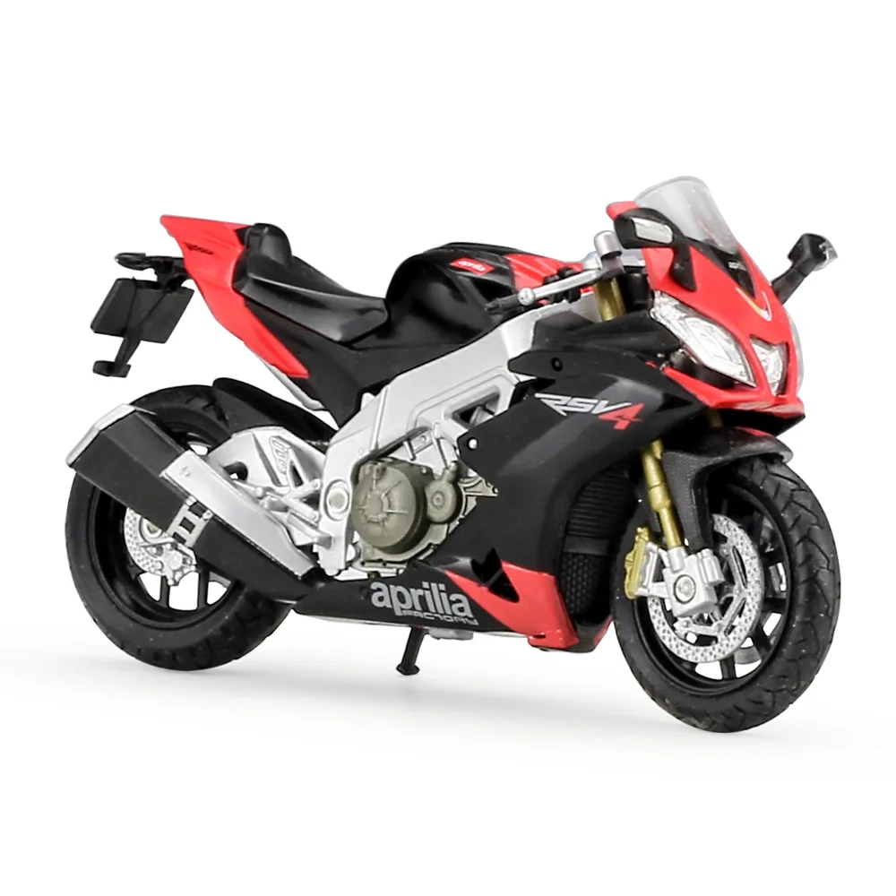 Модель мотоцикла Welly 1:18 фабричная модель aprilia RSV4 мотор велосипед миниатюрная