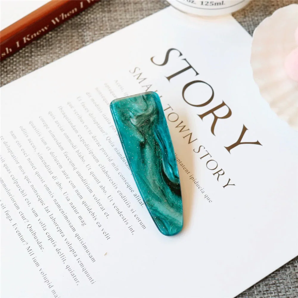 Vintage Emerald Series Geometrical Triangle Hairpins And Grasp Clip Women Personality Temperament Hair Clip Hair Accessories