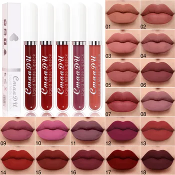 18 Colors Lip Gloss Waterproof Lasting Lipstick Matte Lipstick Moisturizer Lip Set Tint Women Makeup Cosmeti 1