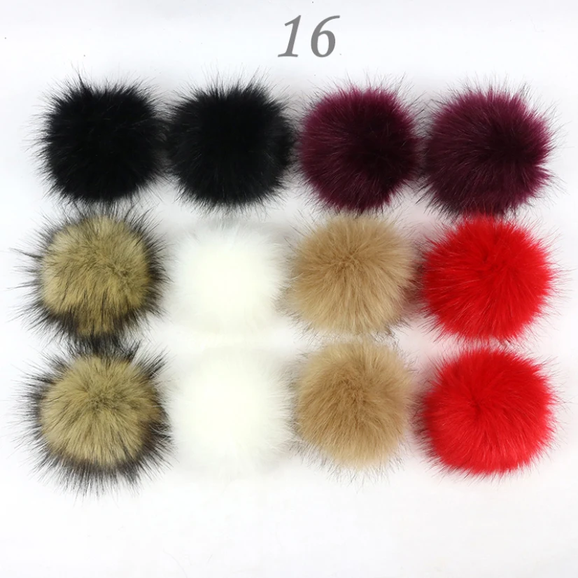 12pcs Pom-Poms for Hats Hairball Decorative Creativity DIY Crafts for Handicraft Pompon Natural Fur Accessories for Toys